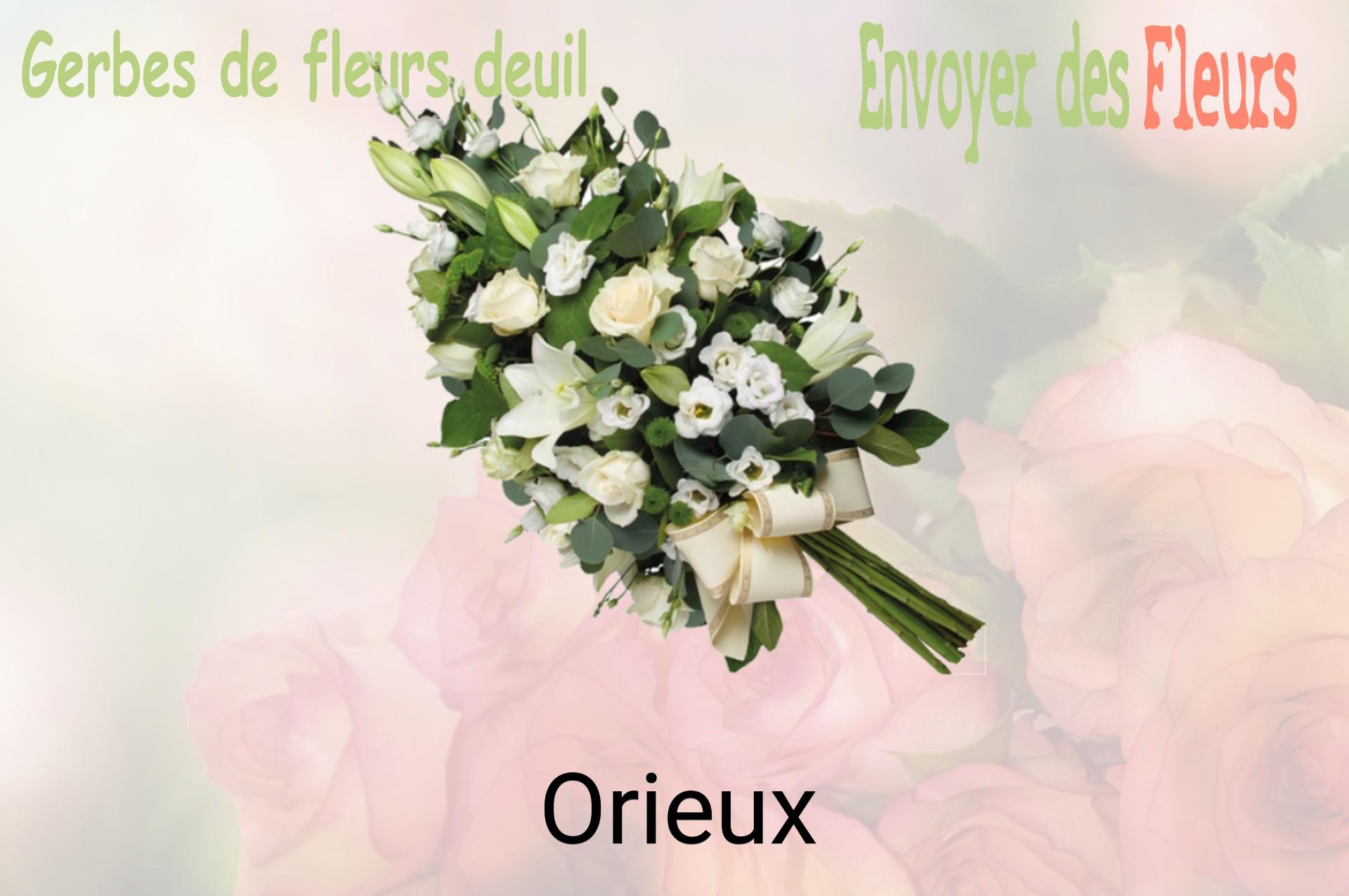 Gerbe de fleurs de deuil livrée à Orieux